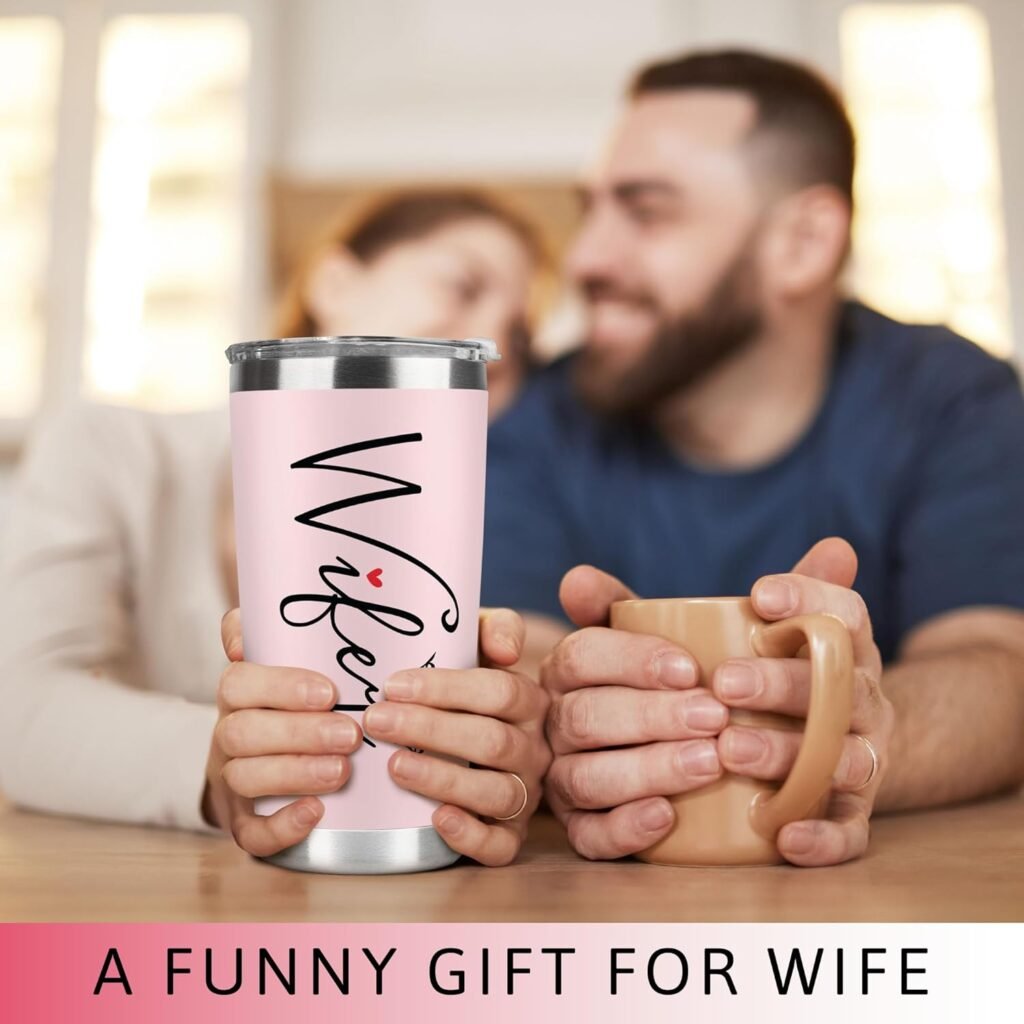 Gifts for Wife from Husband - Wife Gifts - Wedding Anniversary, Christmas Gifts for Wife, Wife Birthday Gift Ideas, Mothers Day Gifts for Wife - Romantic I Love You Gifts for Her - 20 Oz Wife Tumbler