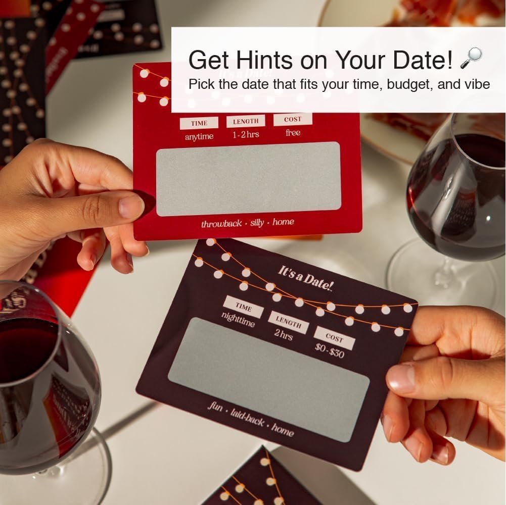 Its a Date!, 40 Fun and Romantic Scratch Off Date Ideas for Him, Her, Girlfriend, Boyfriend, Wife, or Husband, Perfect for Date Night, Special Couples Gift for Anniversaries, Birthdays  More!