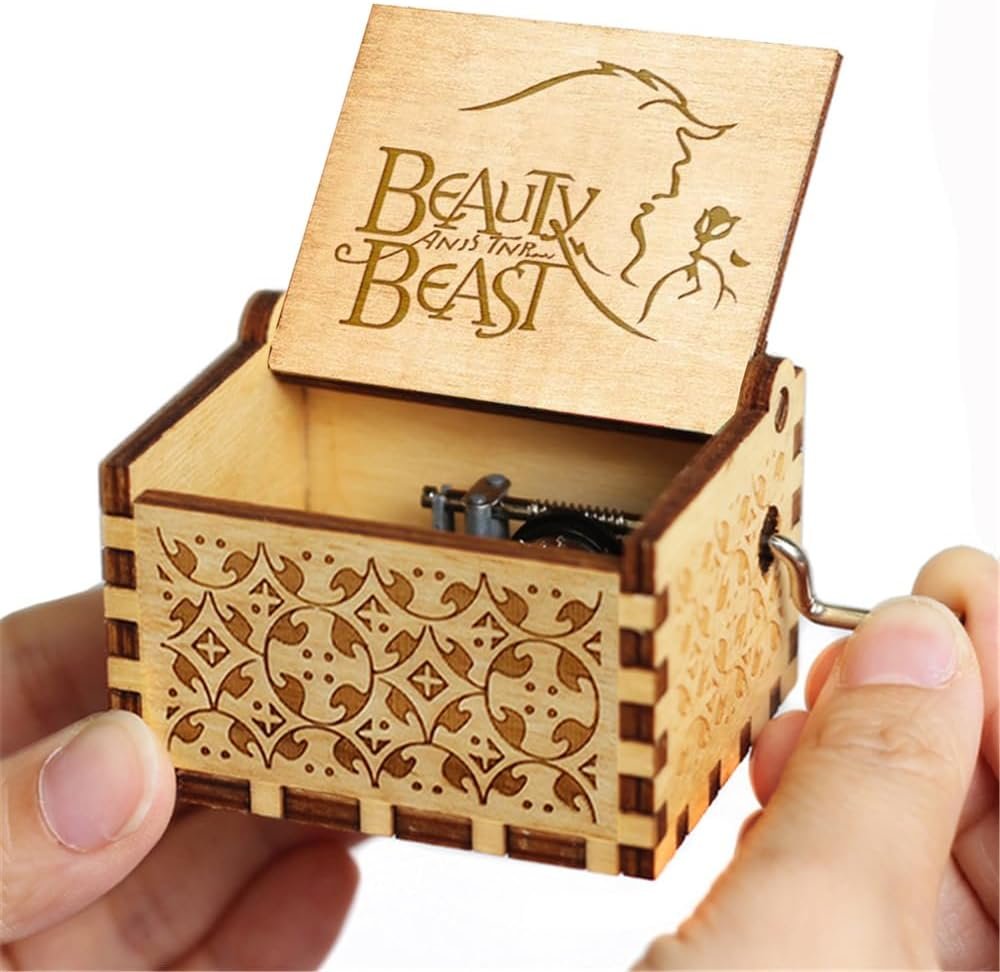 Music Box Gift for Wife - Romantic Birthday Valentine Anniversary Christmas to My Wife Gifts from Husband Boyfriend Love Women Girl Girlfriend Wooden Hand Crank Musical Box Play You are My Sunshine