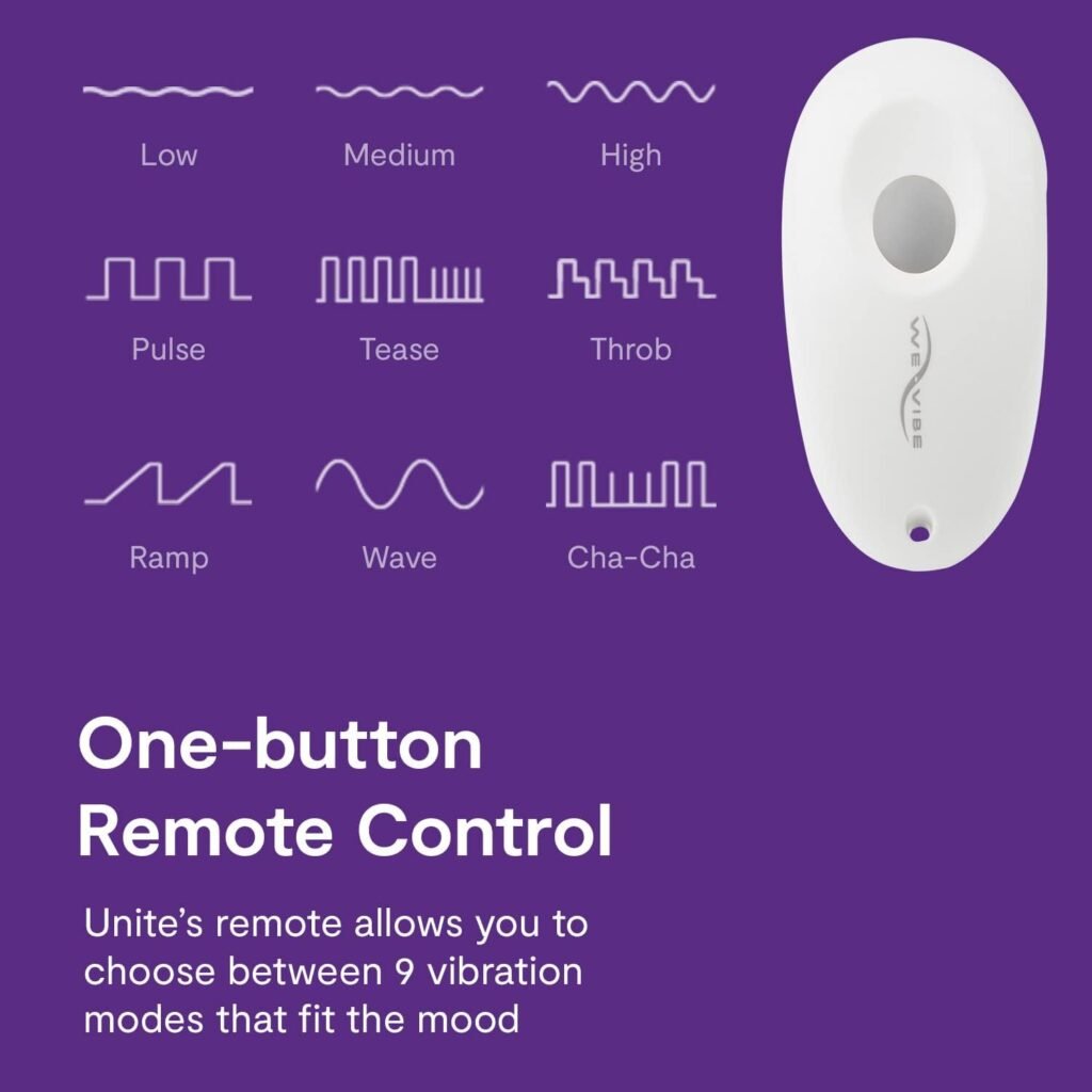 We-Vibe Unite Remote Couples Vibrator - Vibrating Sex Toy for Couples - G-spot and Clitoris Stimulation - Waterproof - Remote Controlled - Rechargeable Toys for Sexual Adult Games